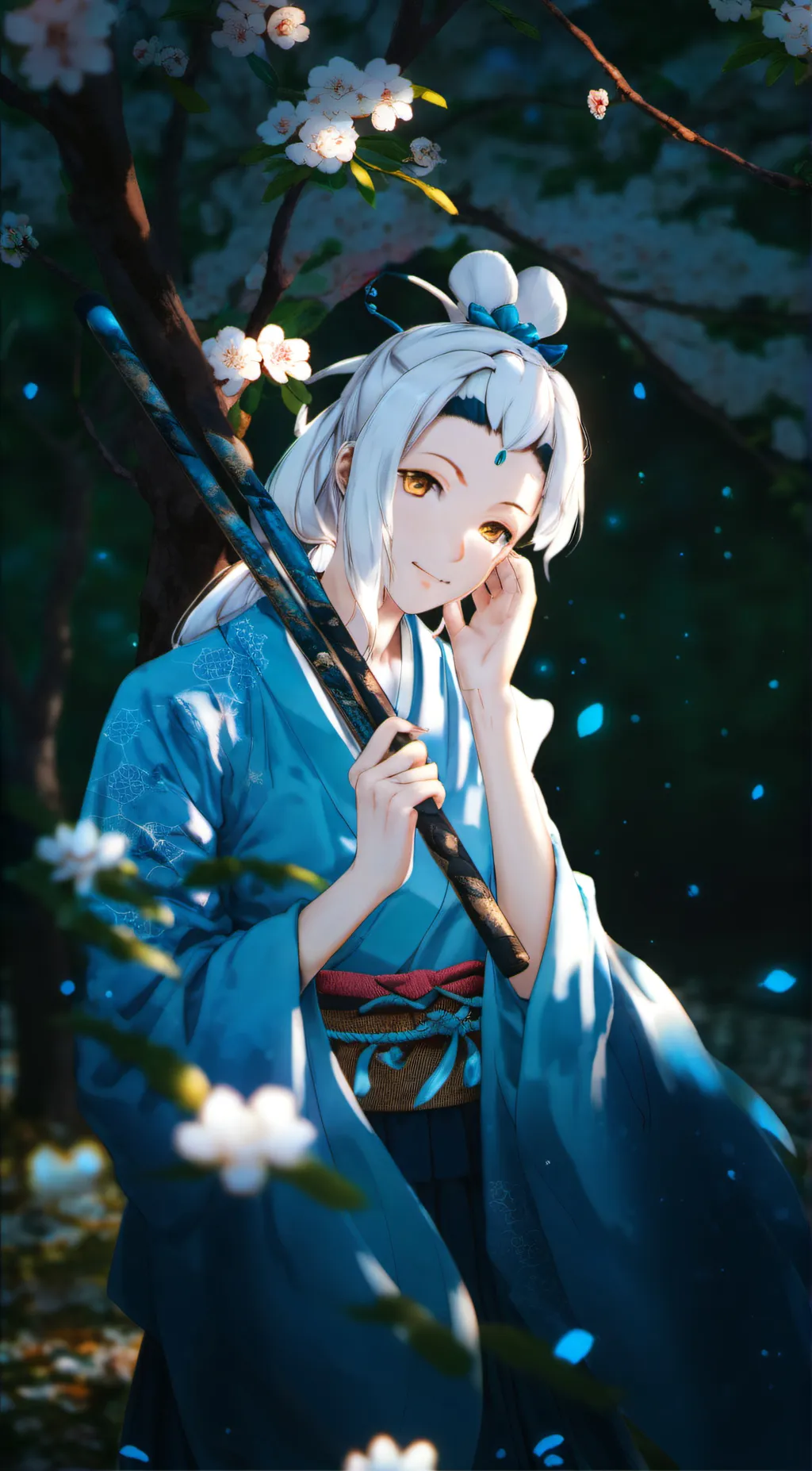 ai character: hashira  background