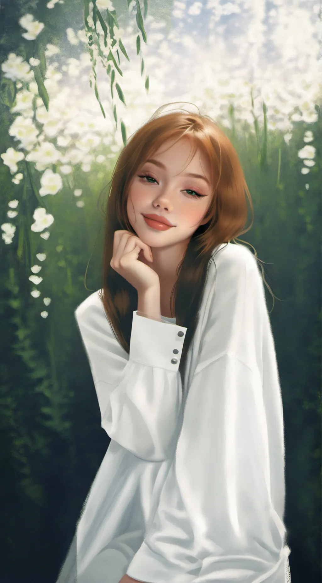 ai character: Krystle McCormack  background