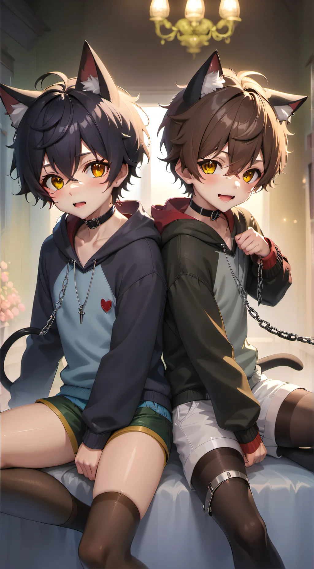 ai character: Mika & Luka  background