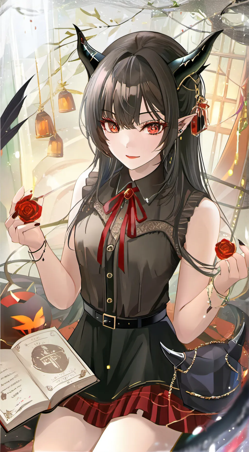 ai character: Rose background