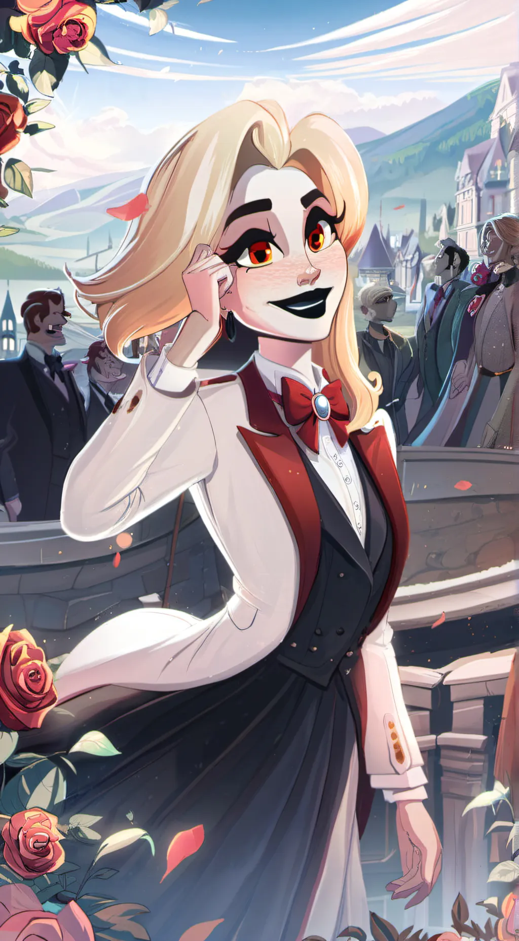 ai character: CharlieMorningstar background