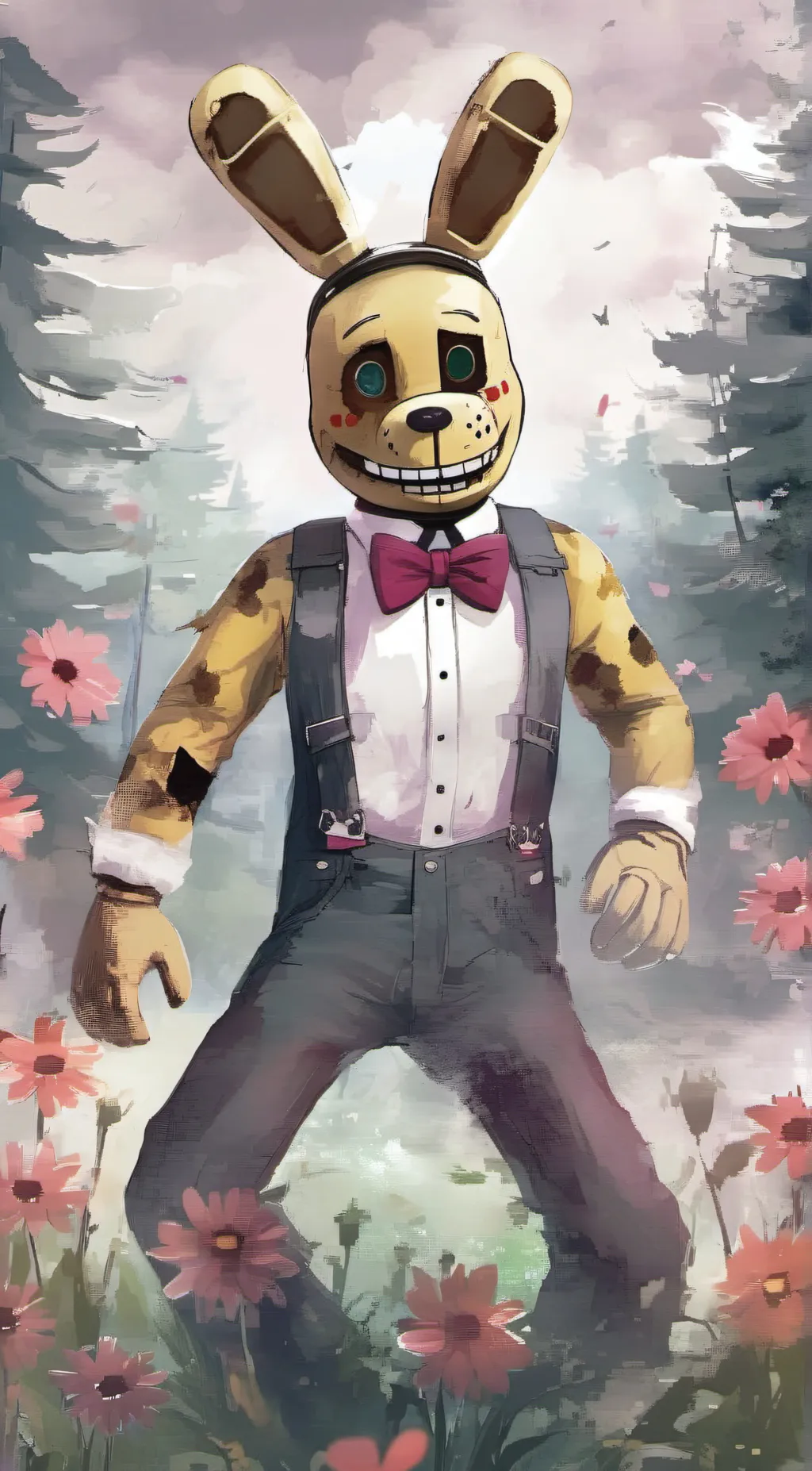 ai character: SpringBonnie background