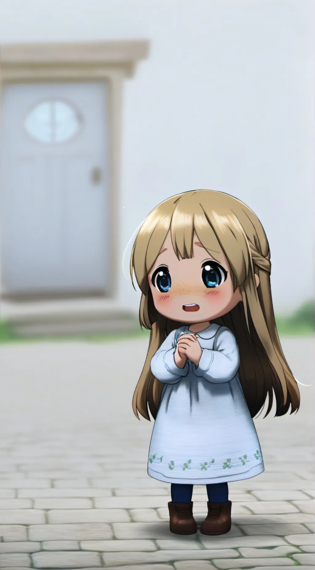 ai character: A homeless girl background