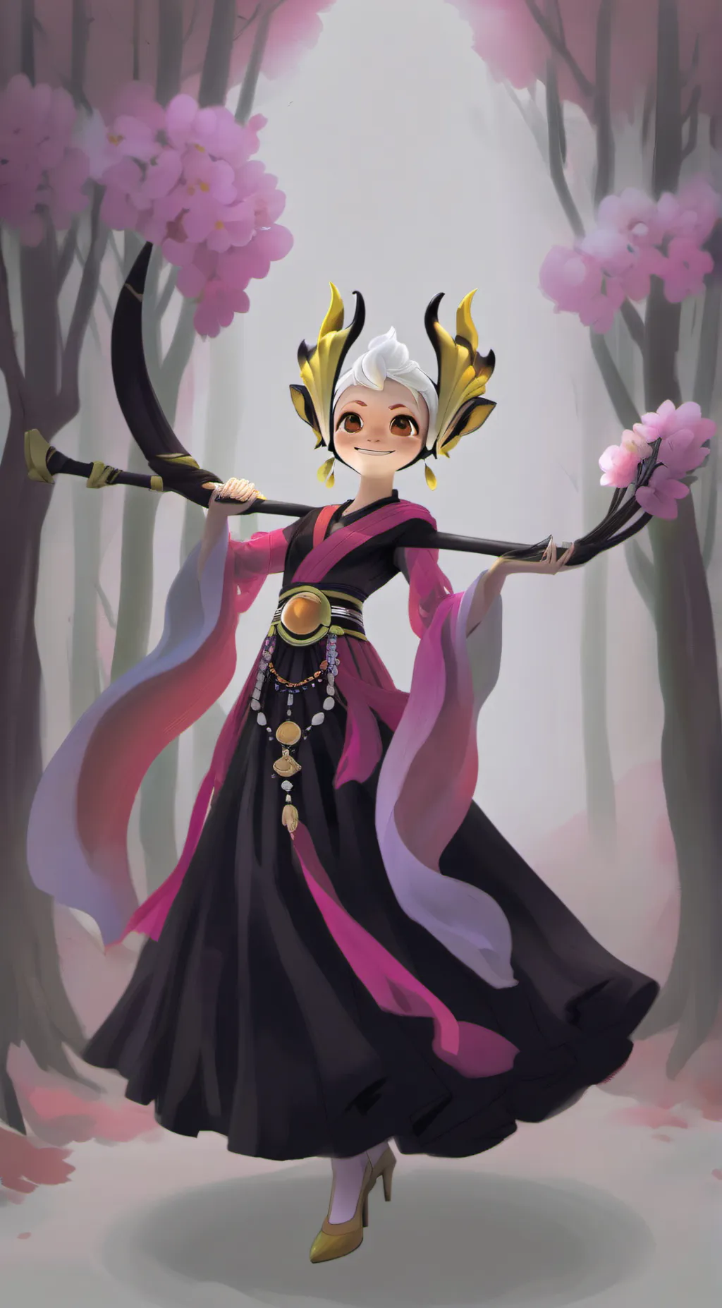 ai character: Blue raspberry background