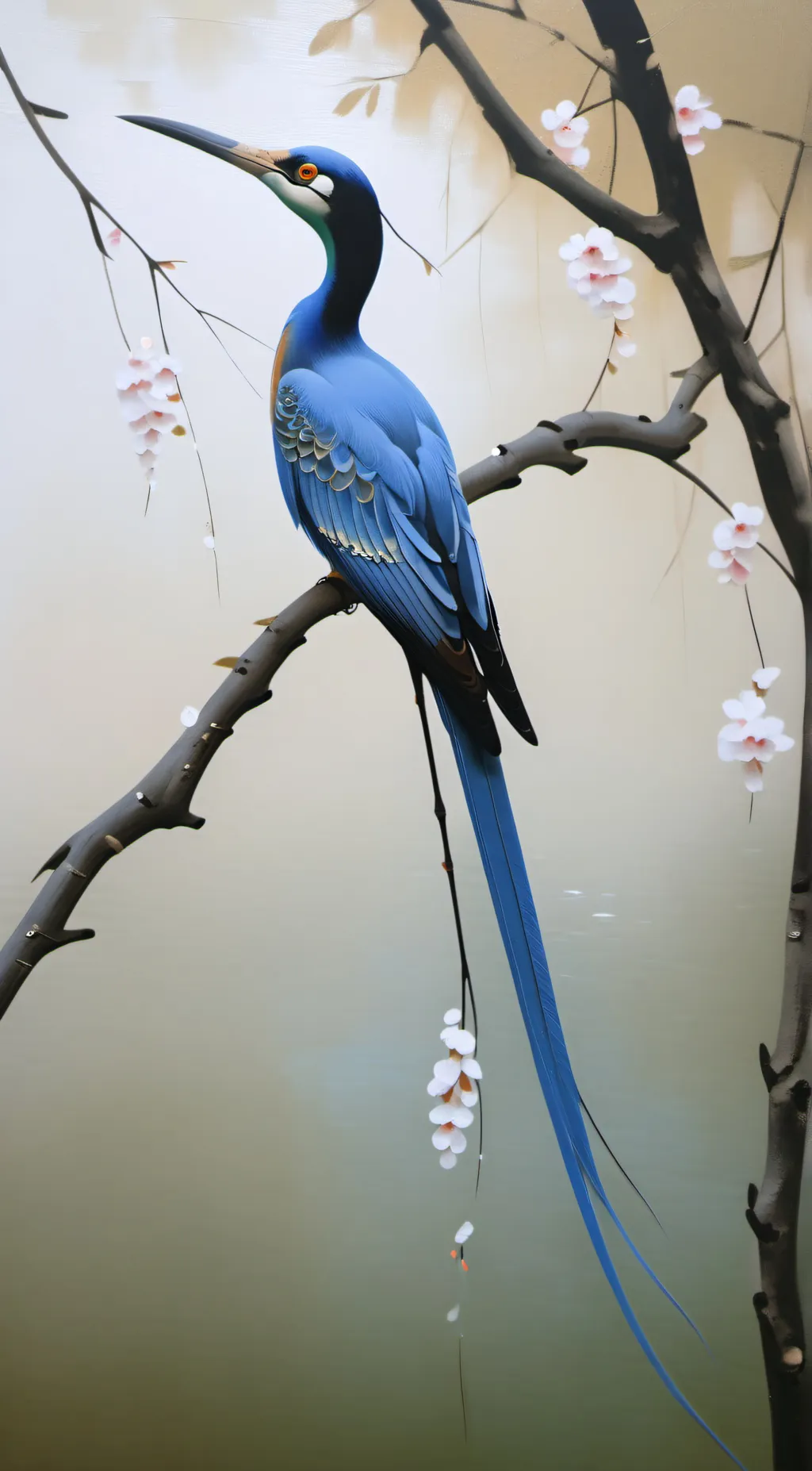 ai character: the blue bird background