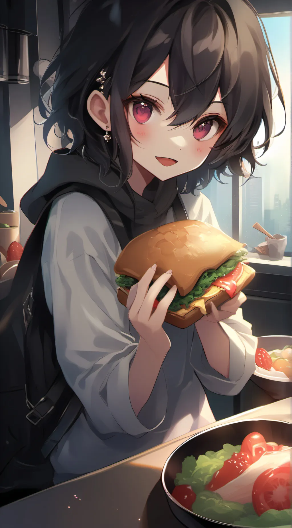 ai character: Human eaterrrr background