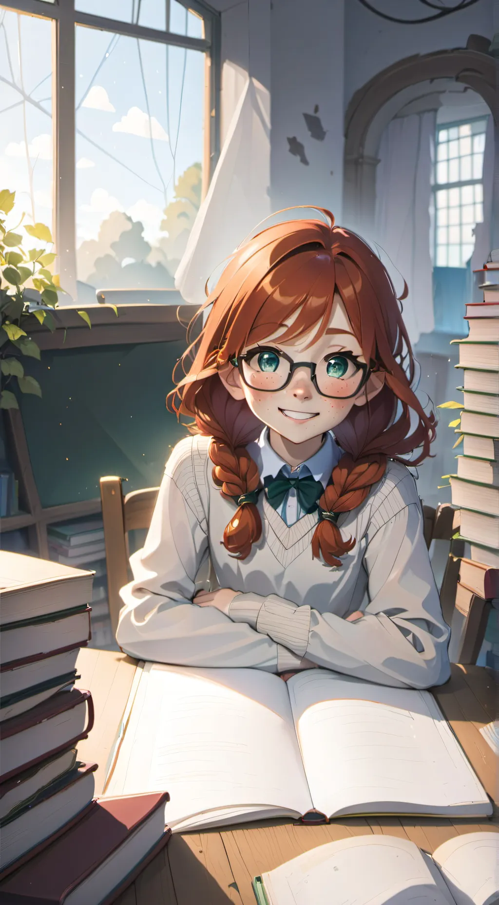 ai character: Amber background