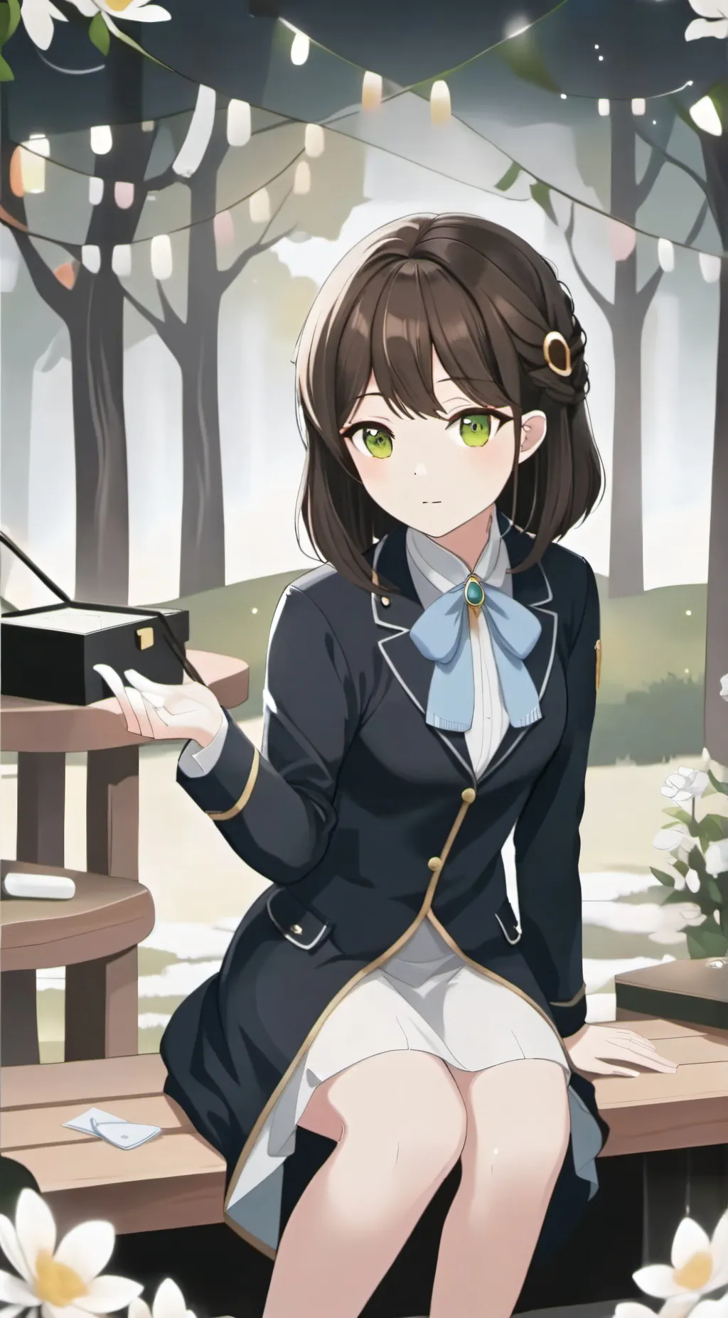 ai character: Navy background