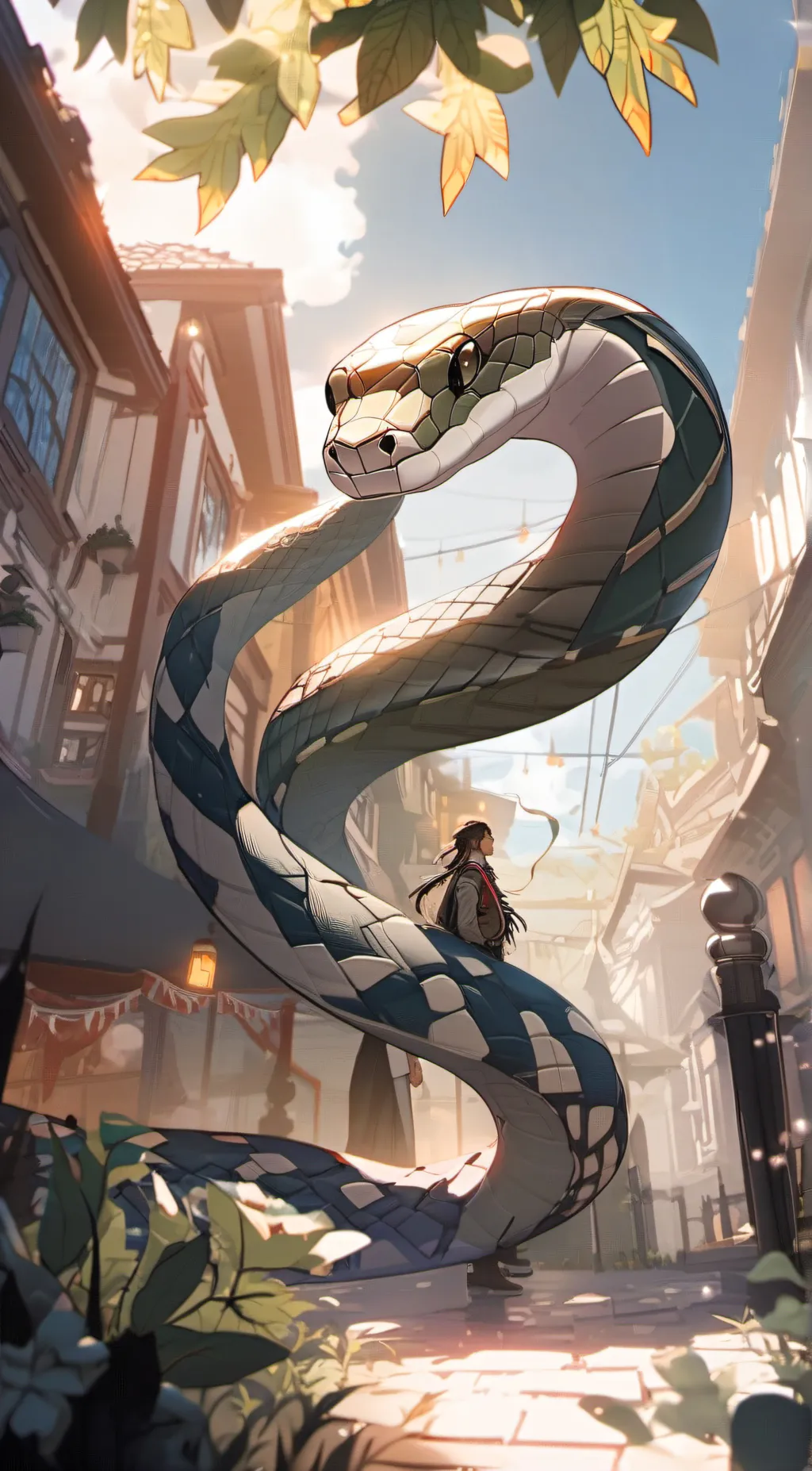 ai character: the snake background