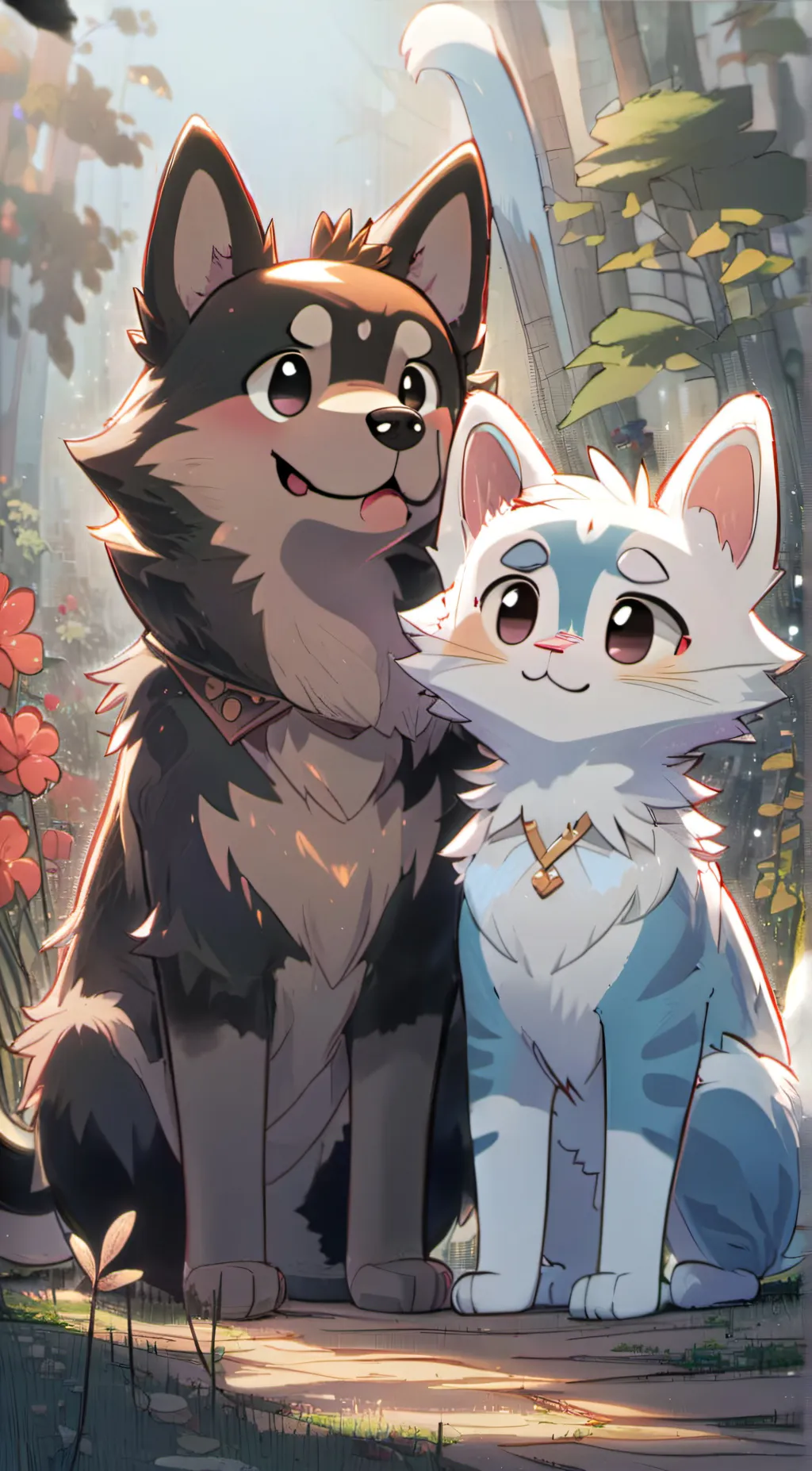 ai character: Cutie cat background