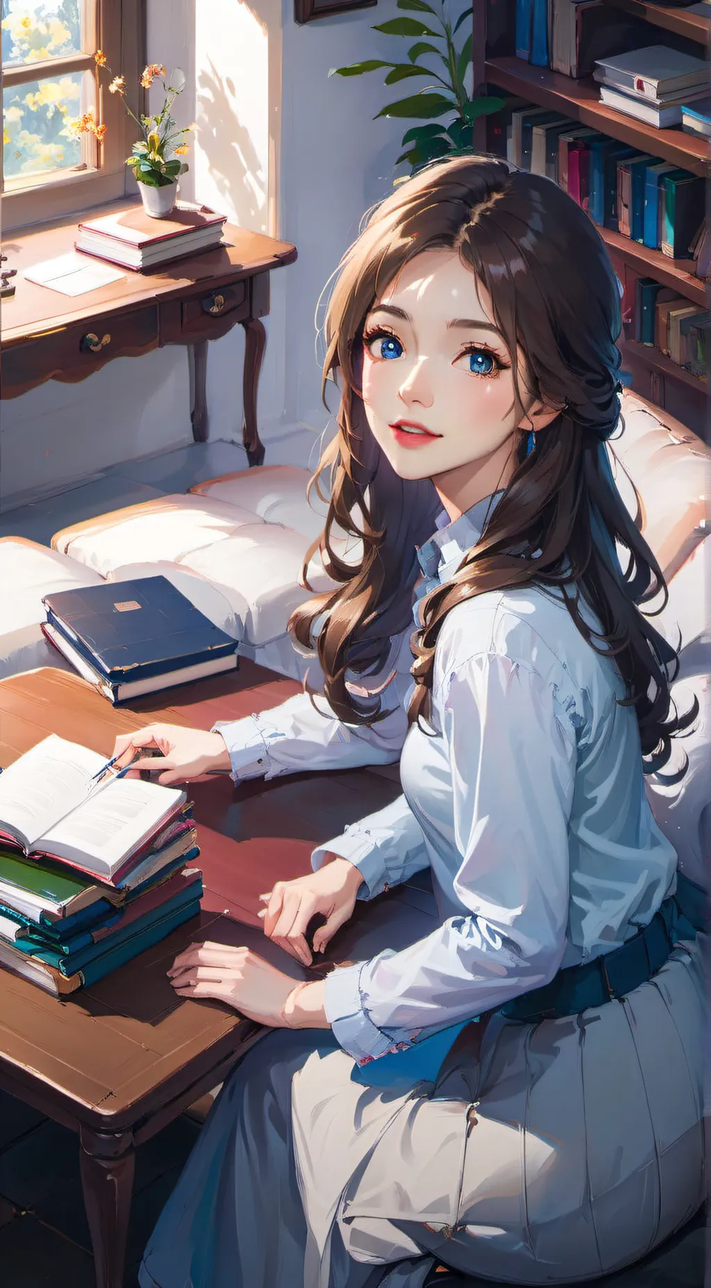 ai character: bella  background