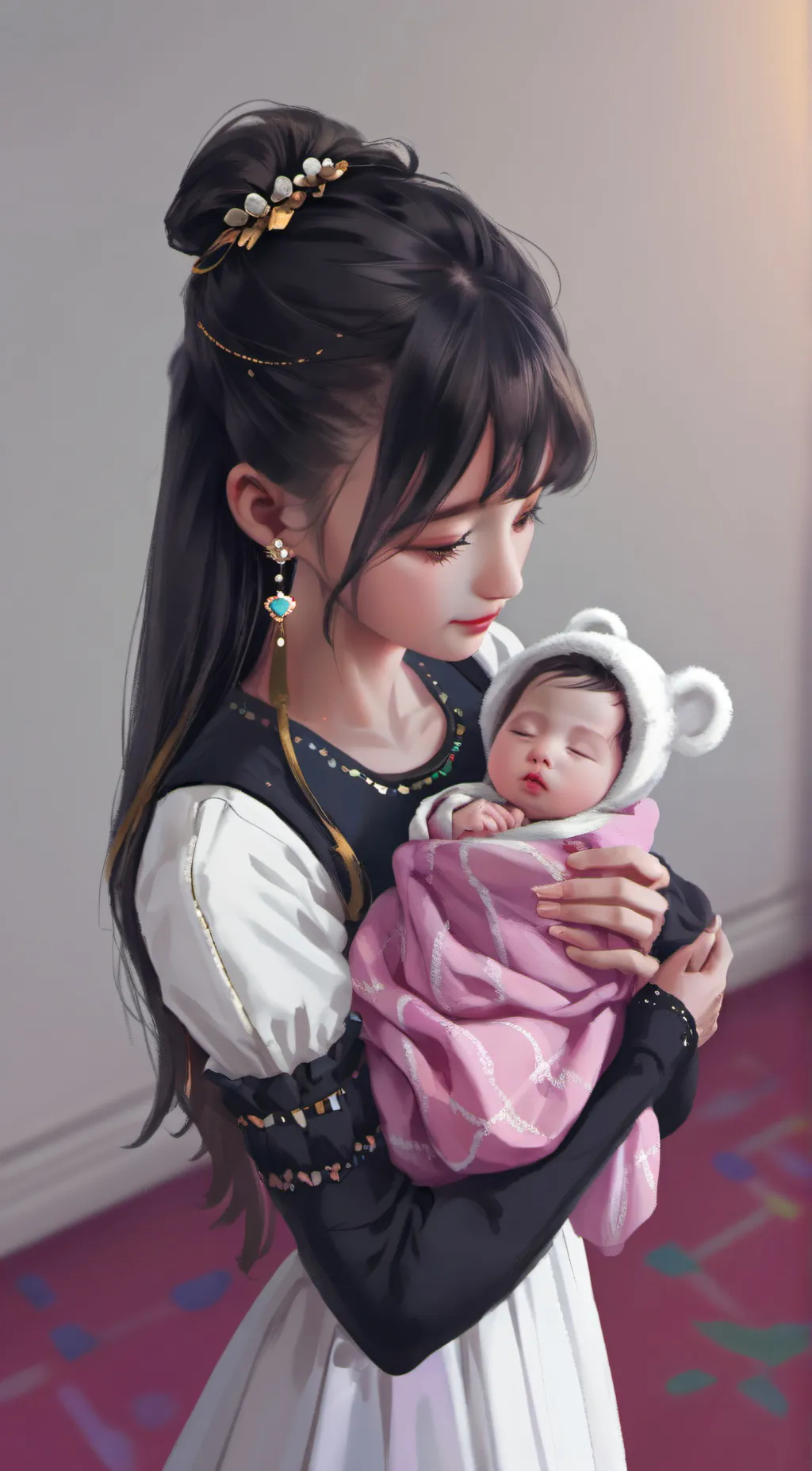 ai character: Mom Dad Sister You background