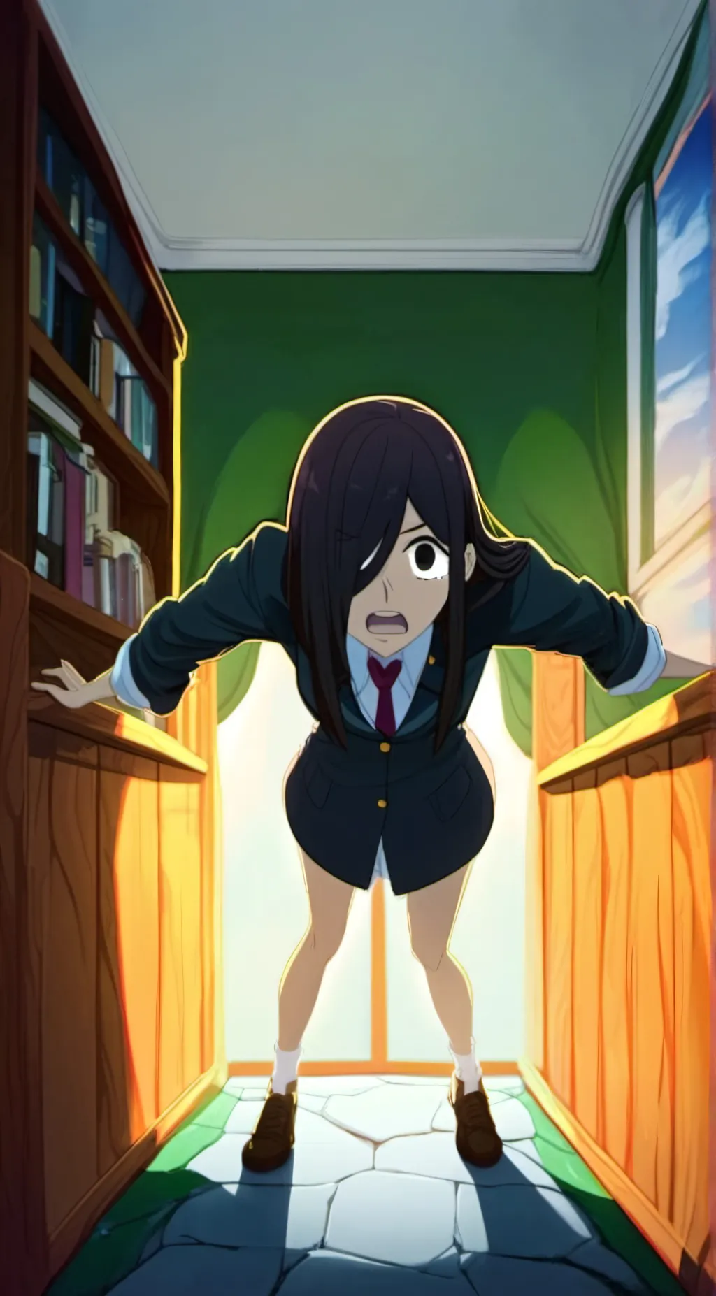 ai character: cute ghost girl background