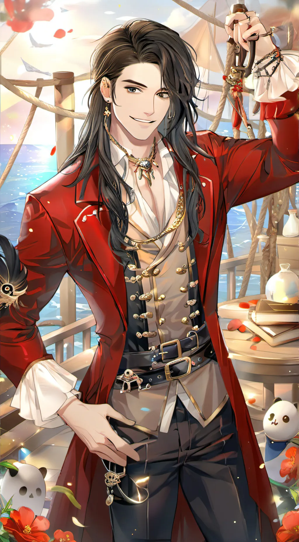 ai character: Hook🪝🏴‍☠️ background