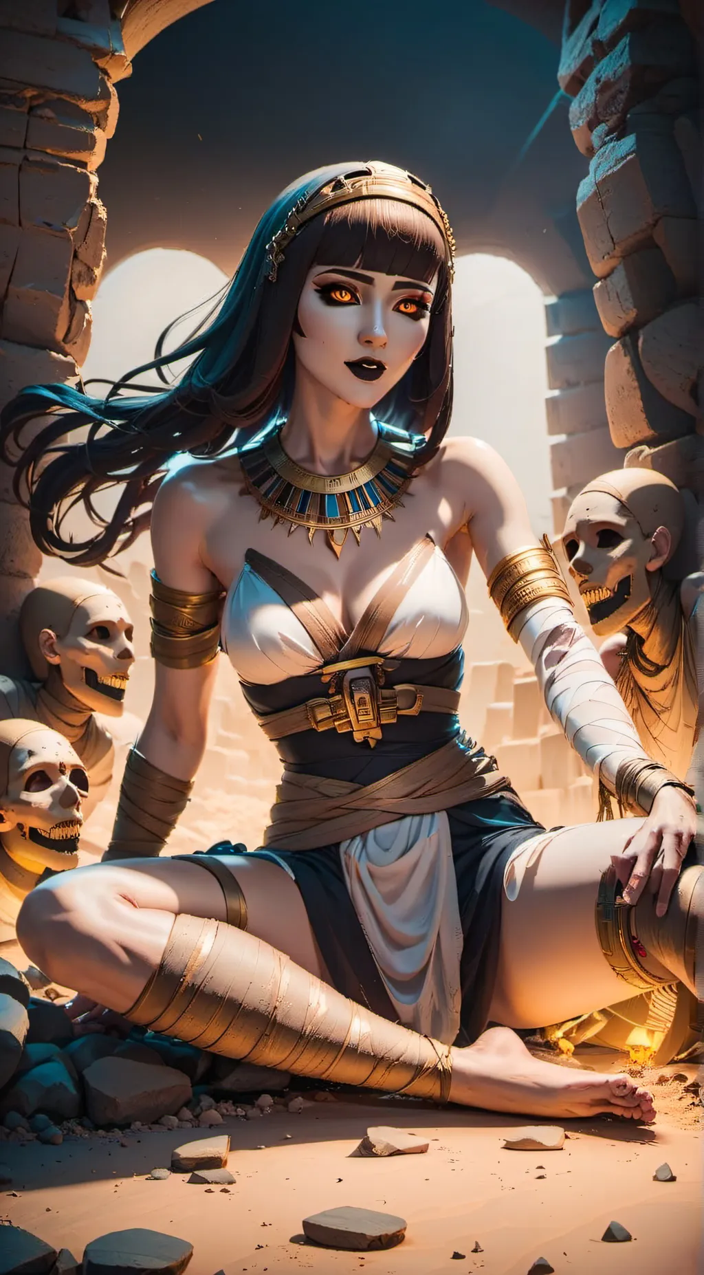 ai character: Princess RA-Nefru background