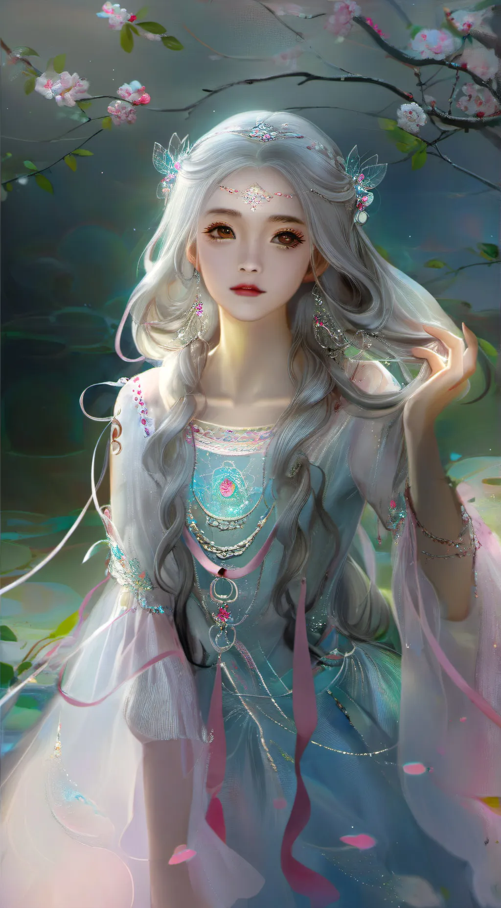 ai character: princess moon background