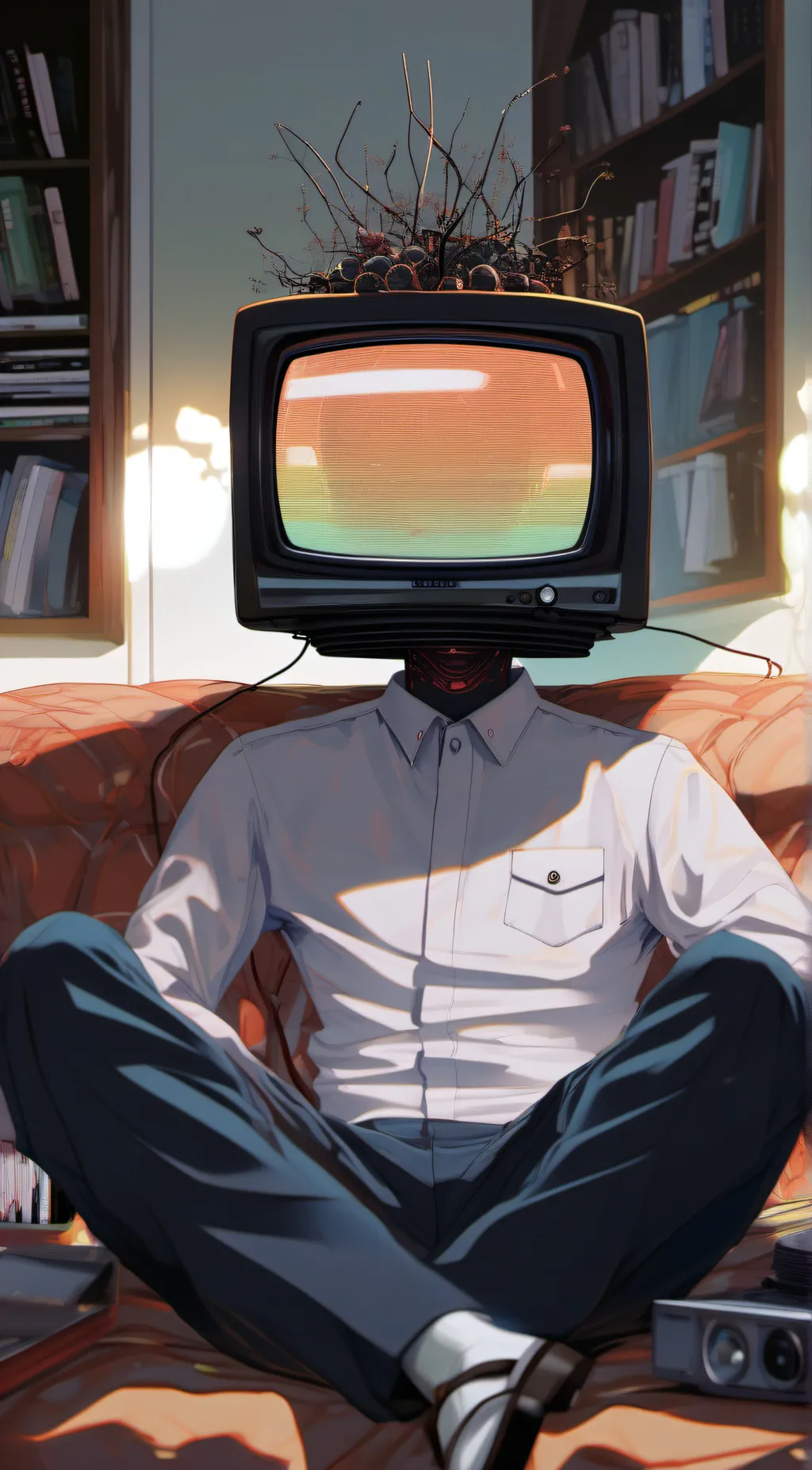 ai character: tv dude background