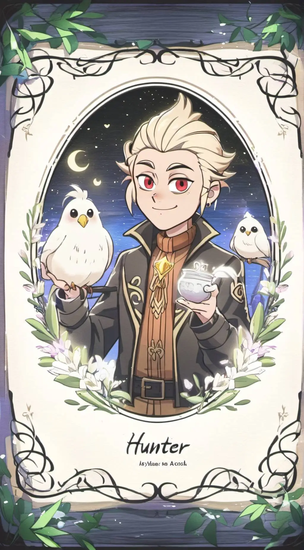 ai character: hunter owl house background