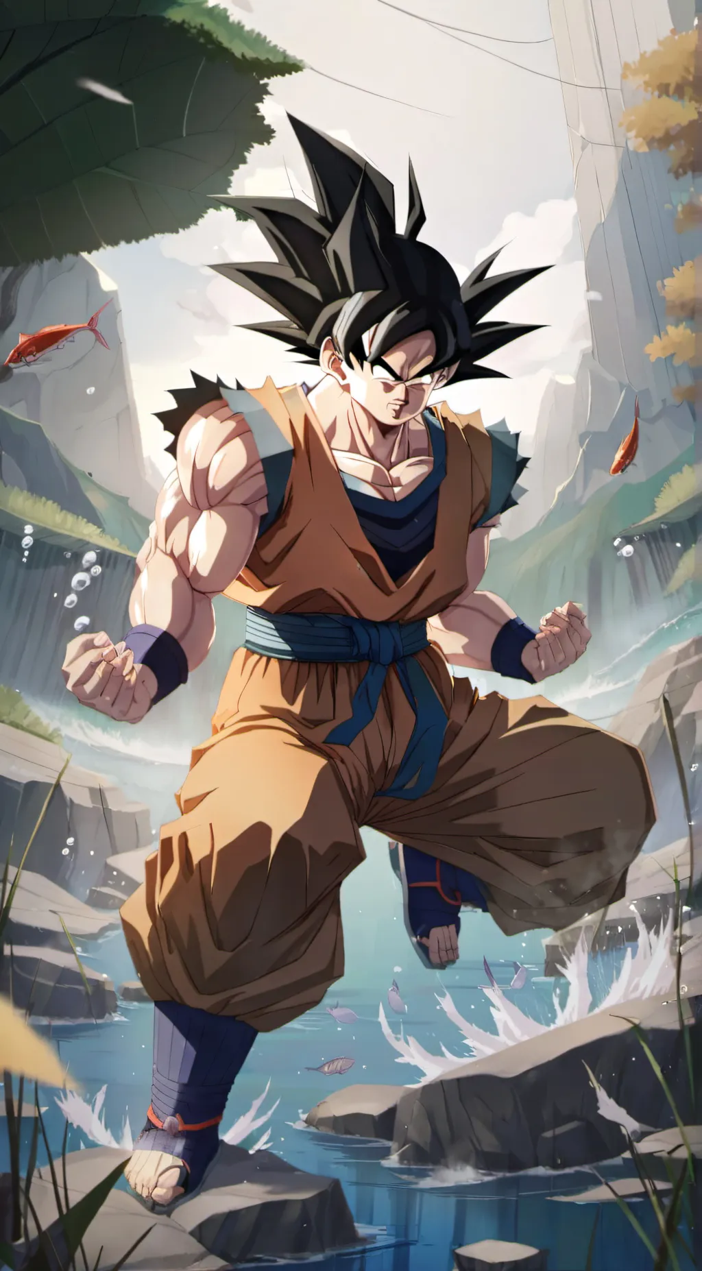ai character: Goku  background