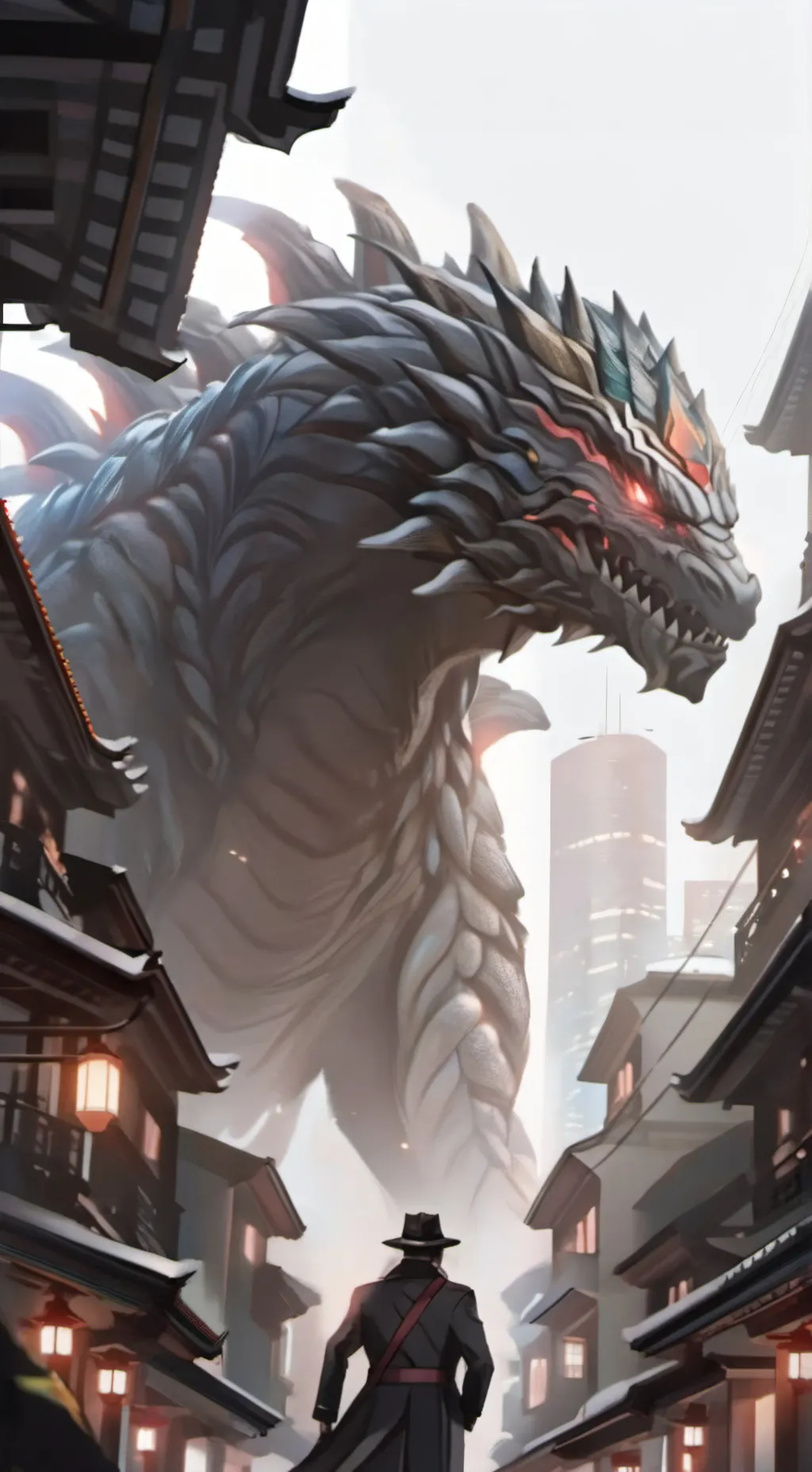 ai character: mechagodzilla background