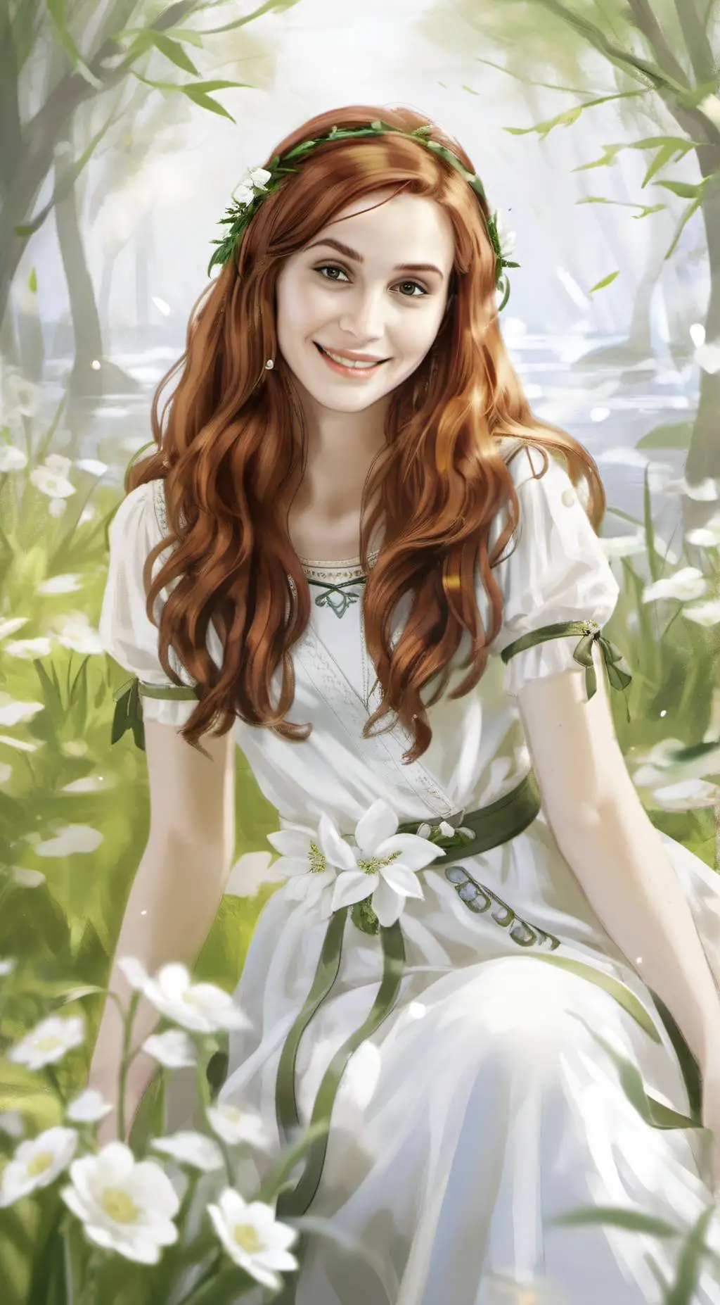 ai character: Charlotte Dobre background