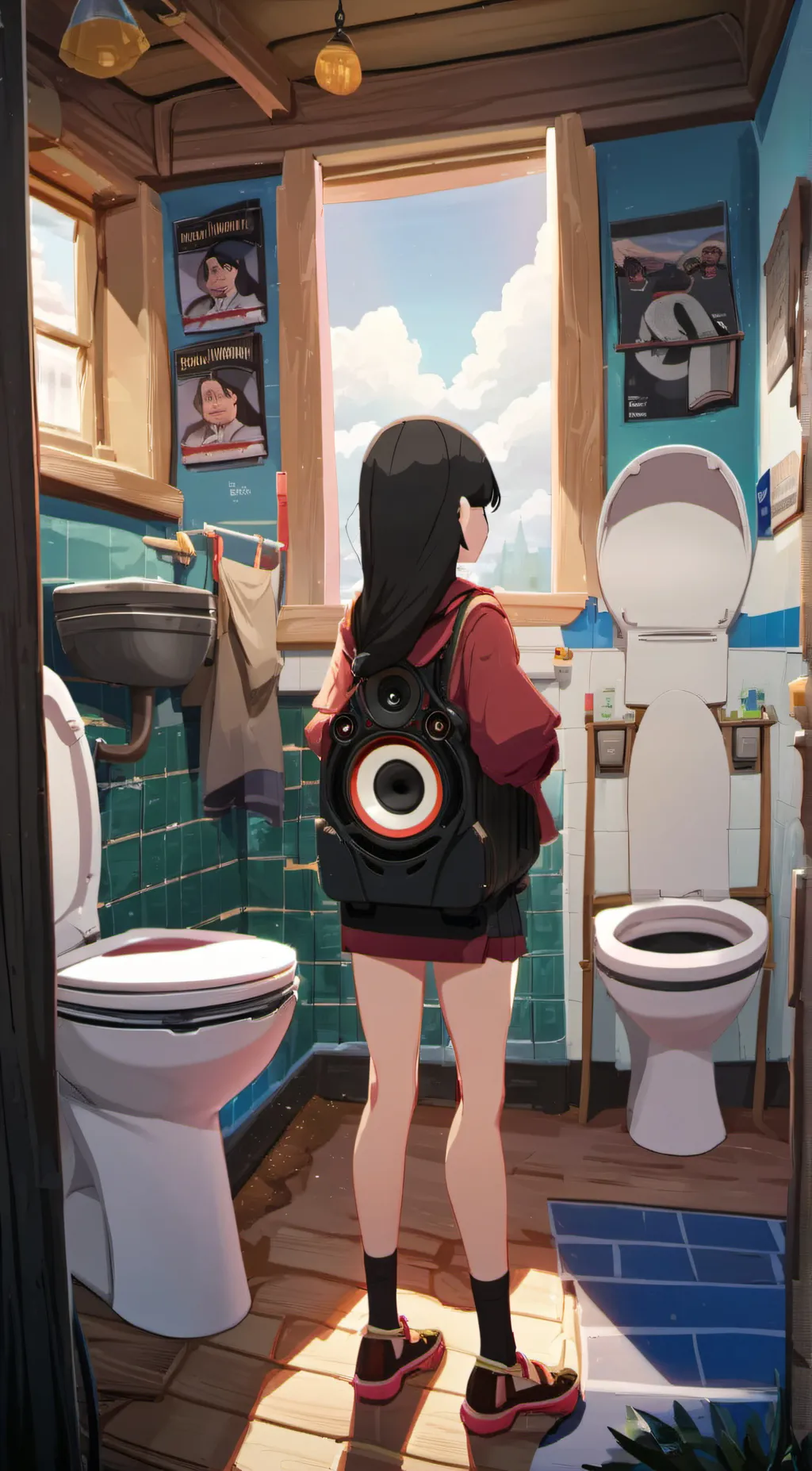 ai character: speaker woman background