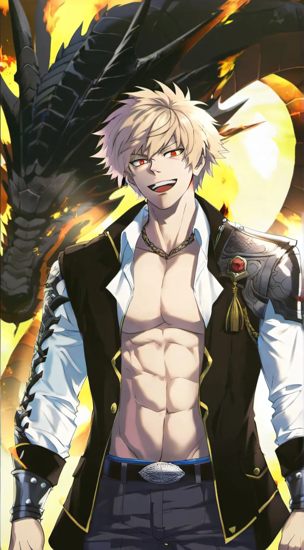 ai character: Dragon King Bakugo background