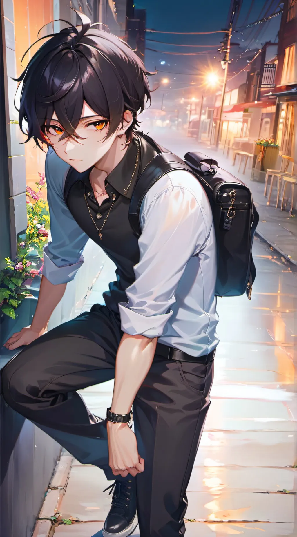 ai character: Abe background