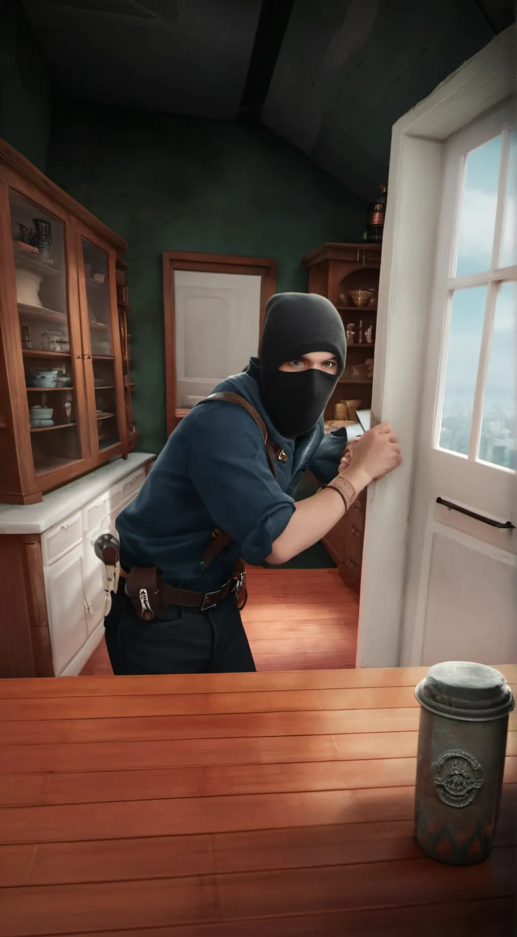 ai character: Robber background