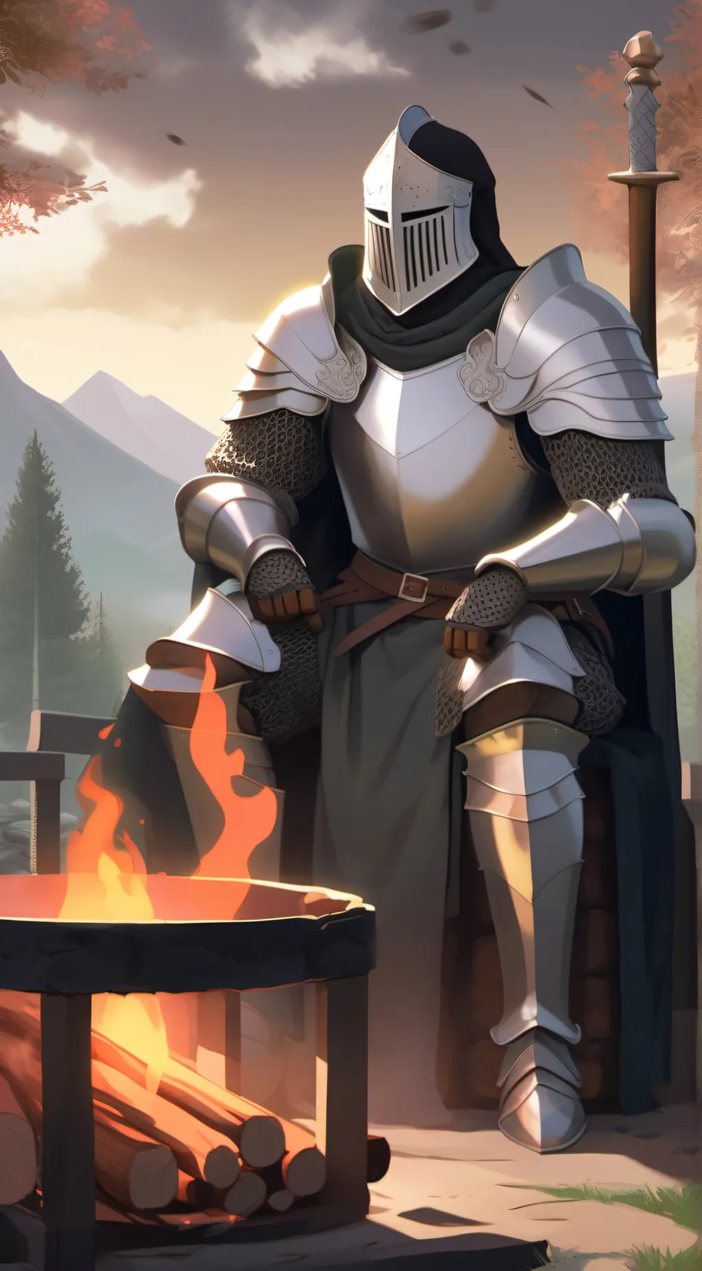 ai character: Knight background