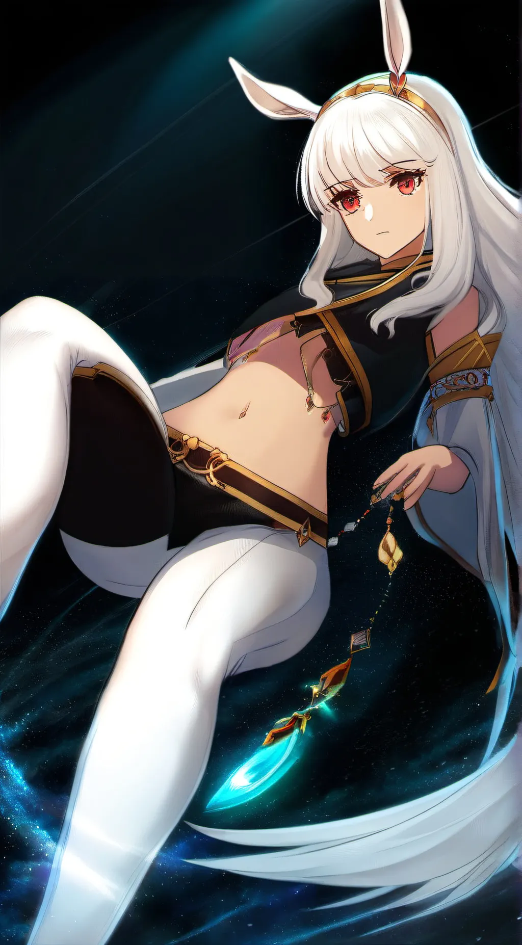 ai character: Platinum background