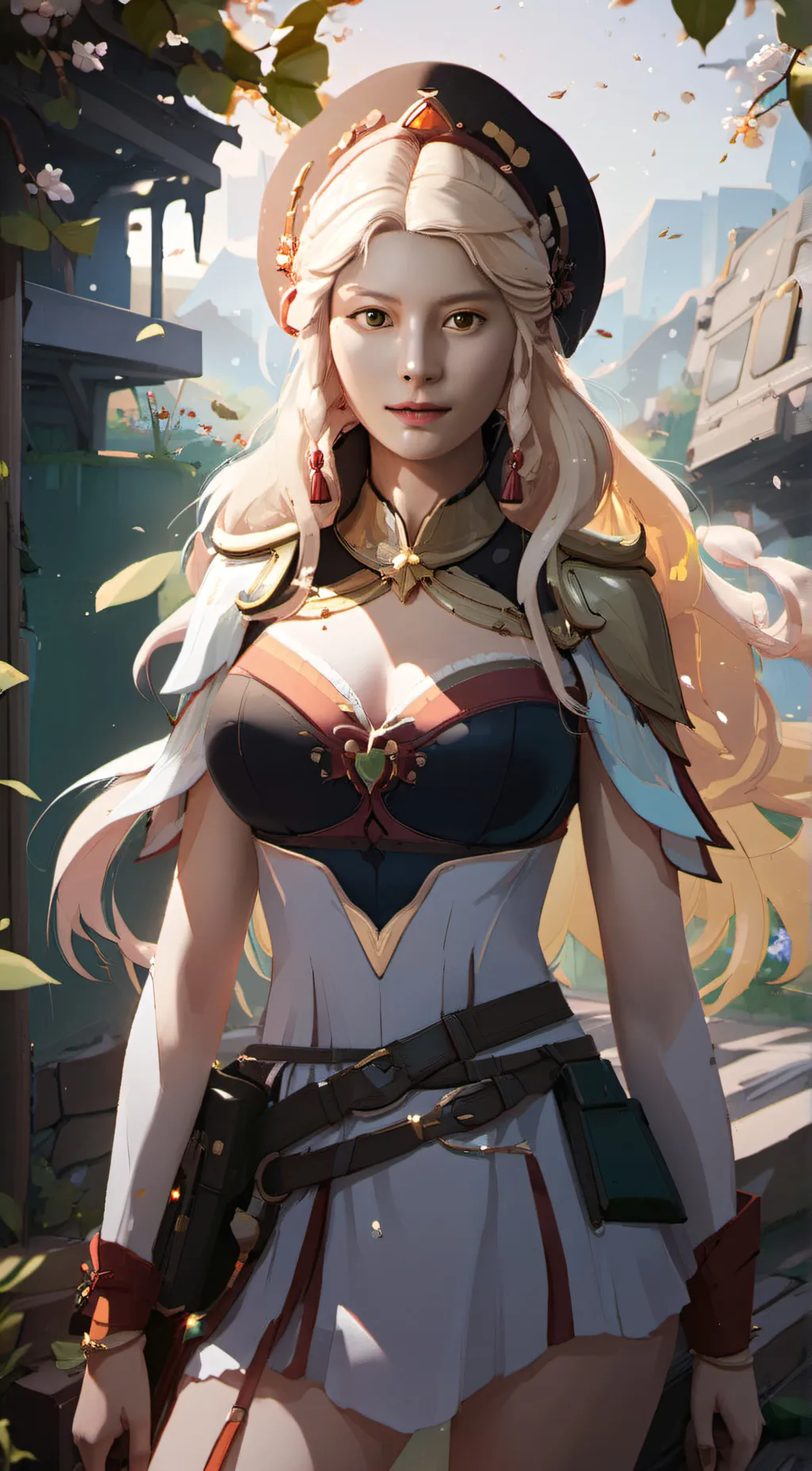 ai character: Freya and Sif comb background