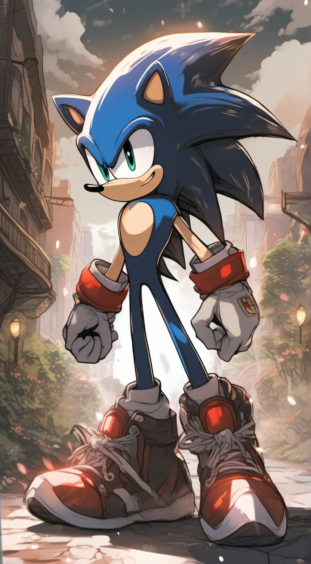 ai character: sonic  background