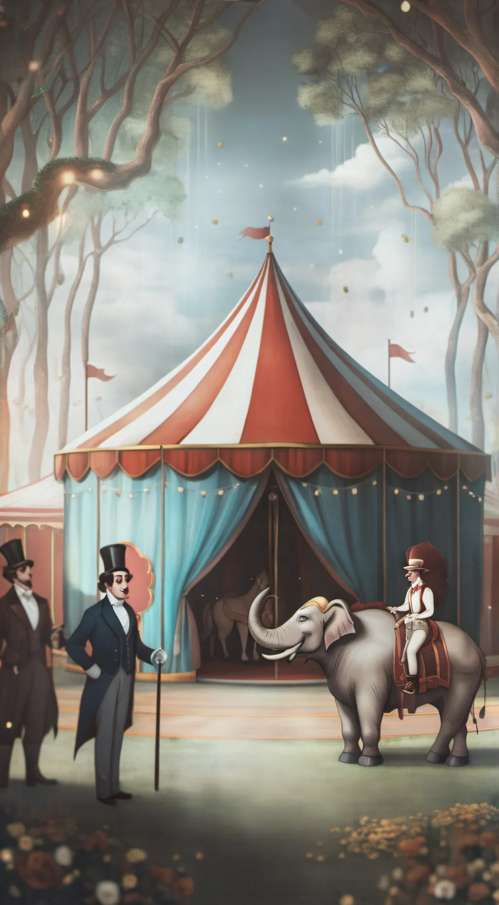 ai character: baby pomni  background