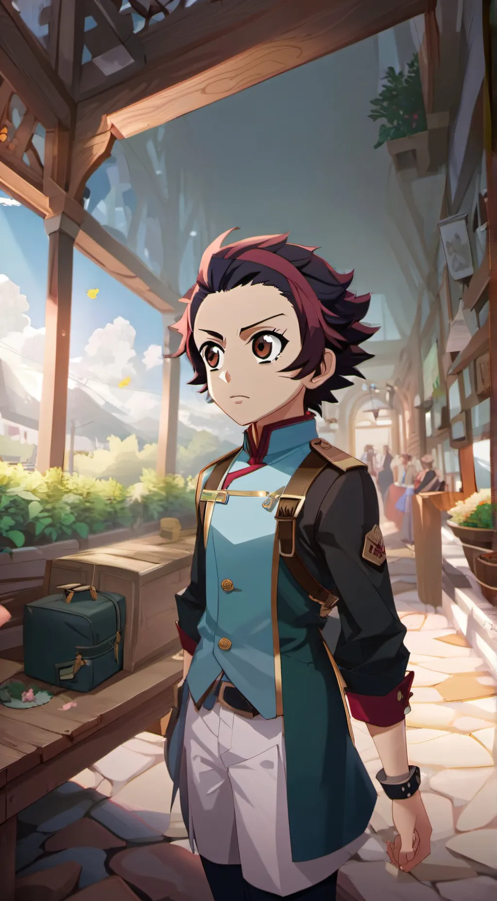 ai character: Tanjiro Kamado background