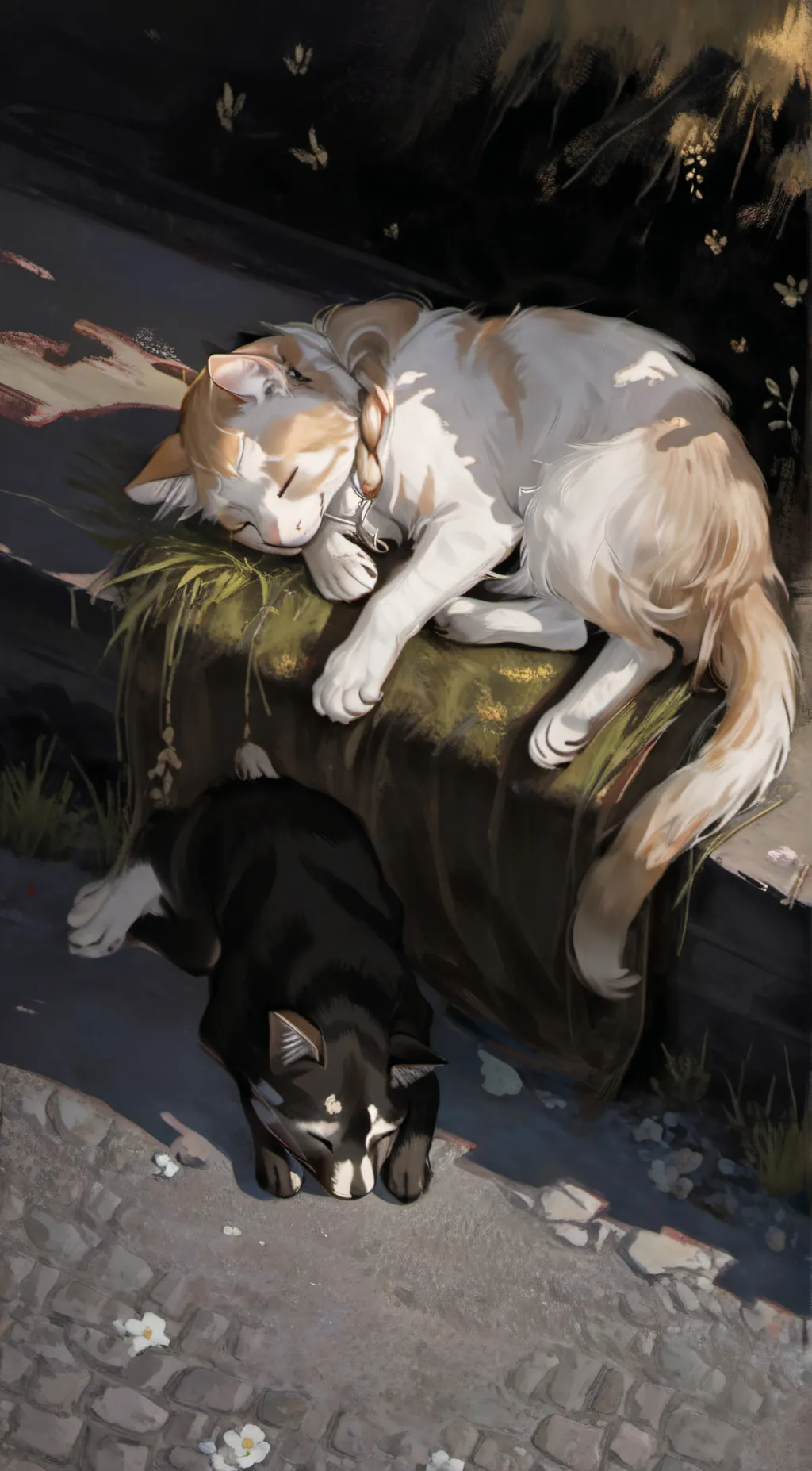 ai character: dead cat background