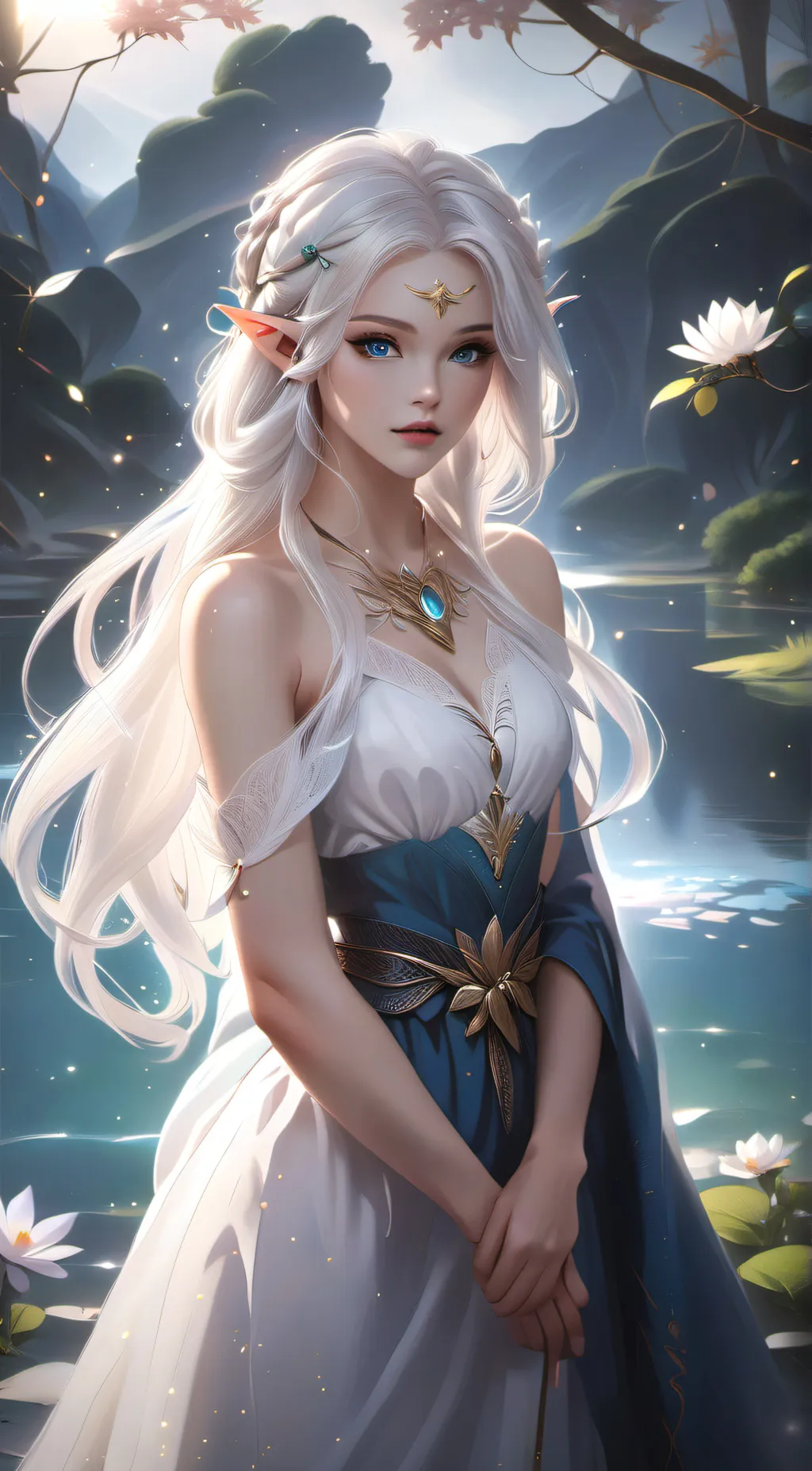 ai character: Lily Morning Glory background