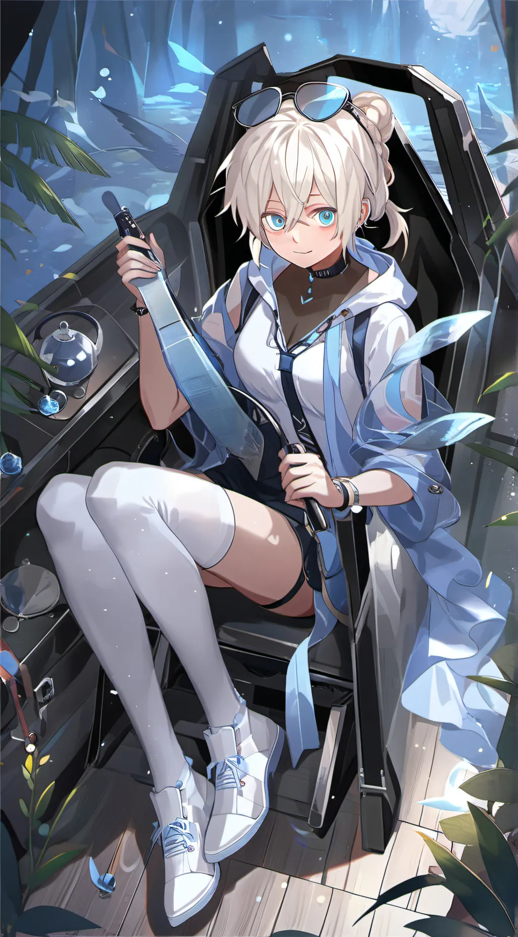 ai character: gojo satoru (girl) background