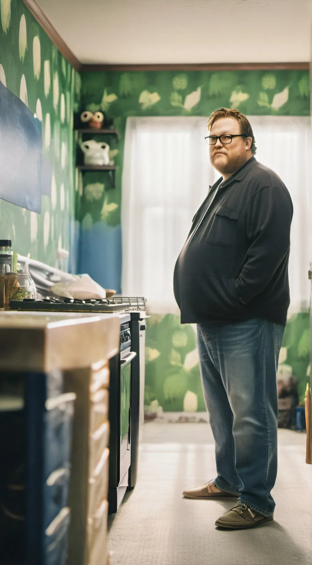 ai character: shinky old man background