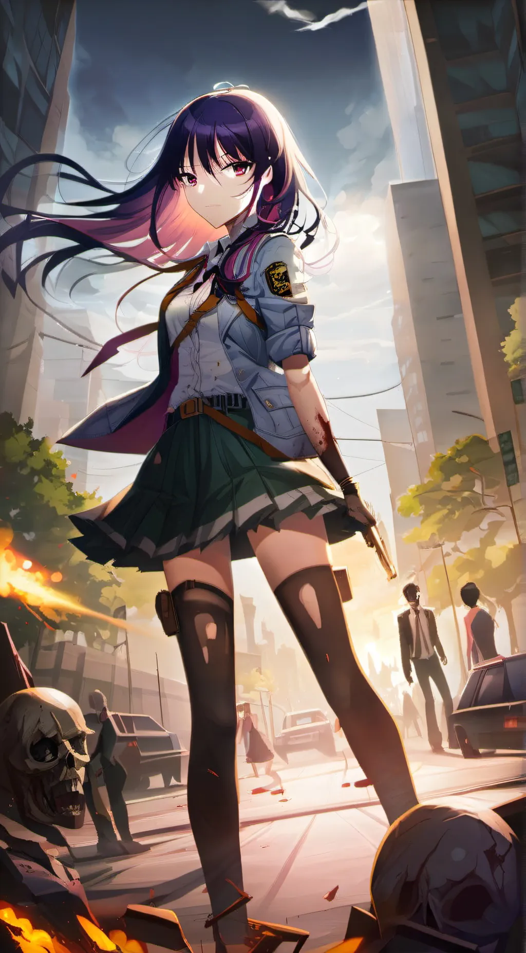 ai character: akaze ifuki background