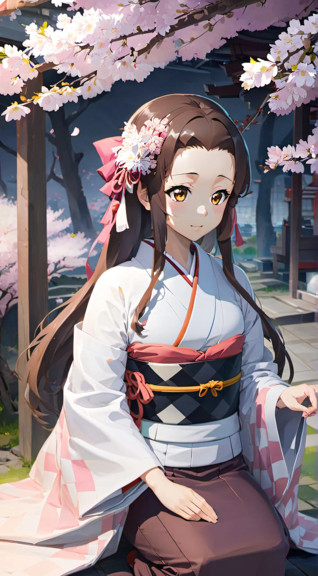ai character: nezuko background