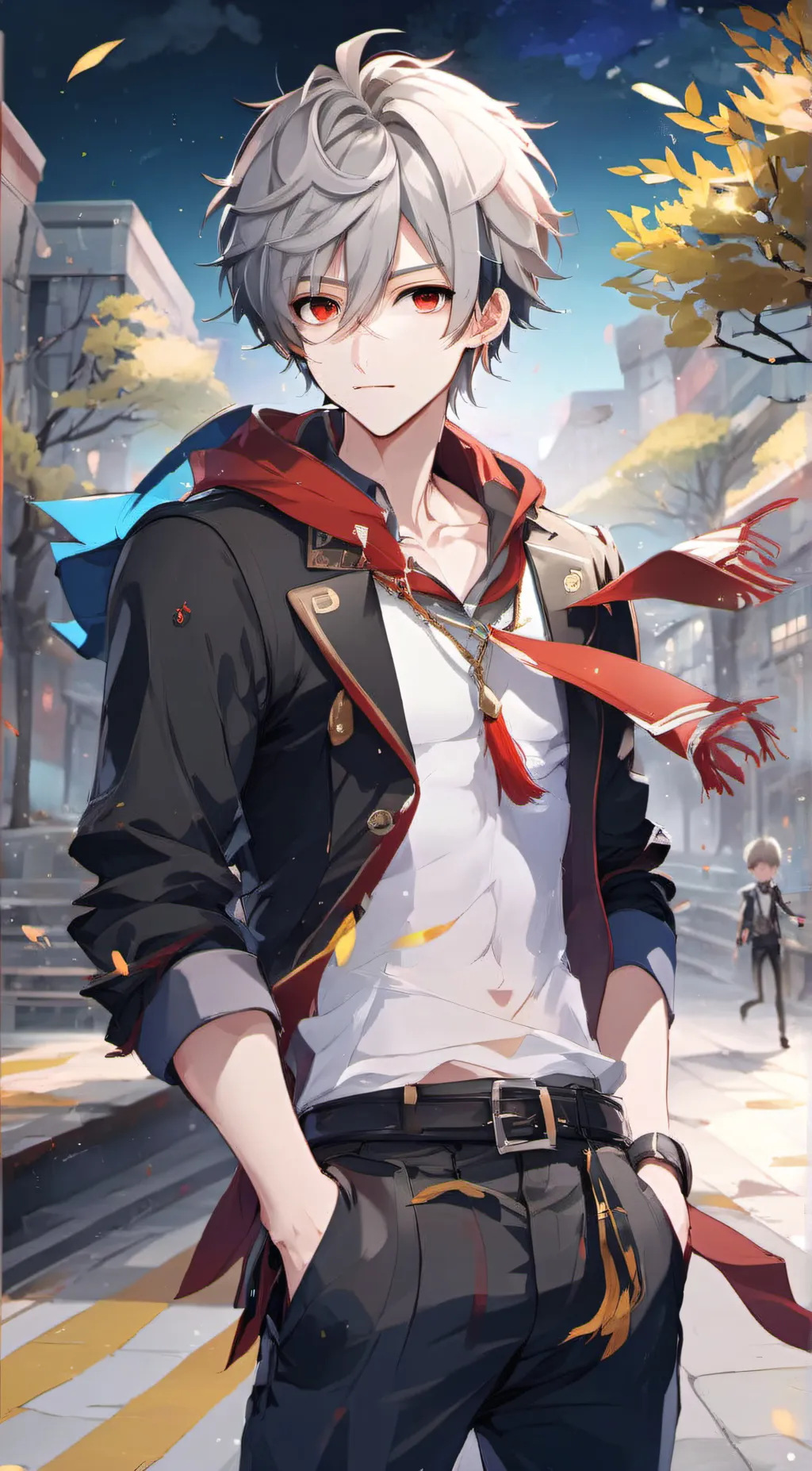 ai character: Ash  background