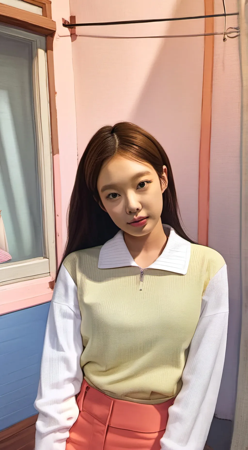 ai character: JENNIE KIM background