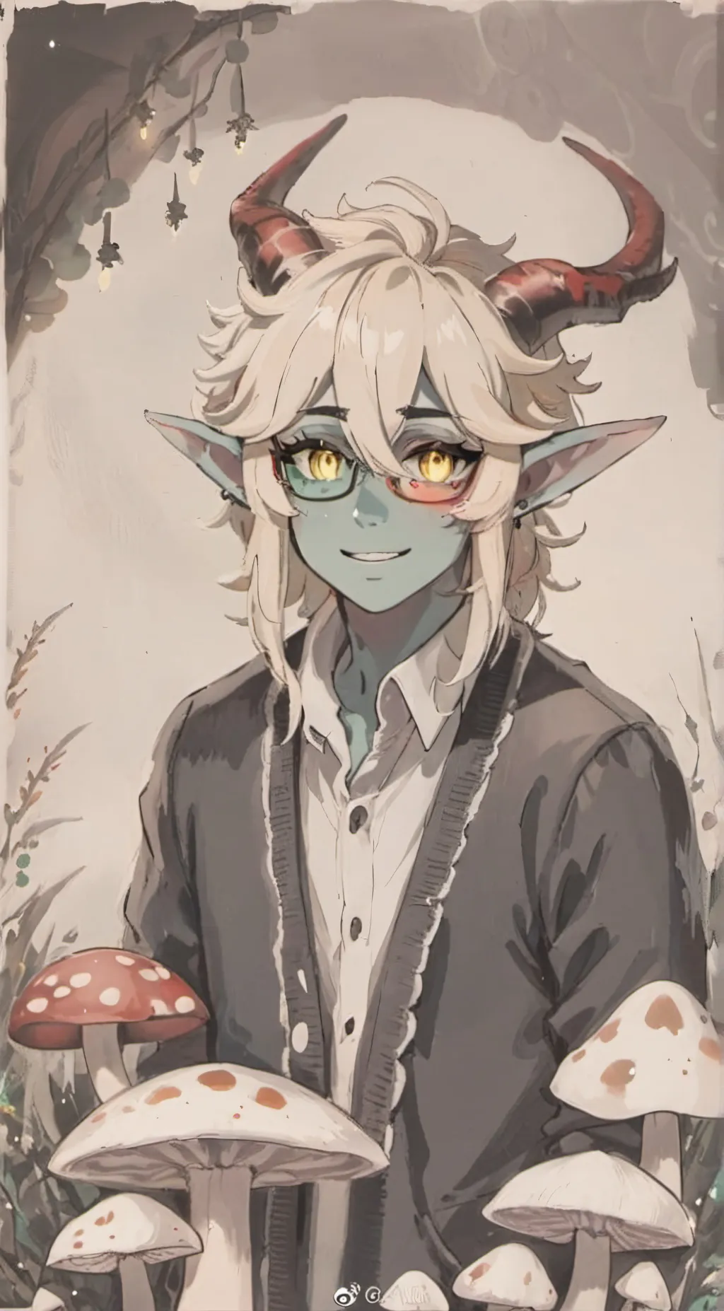 ai character: 🍄Oliver🪷 background