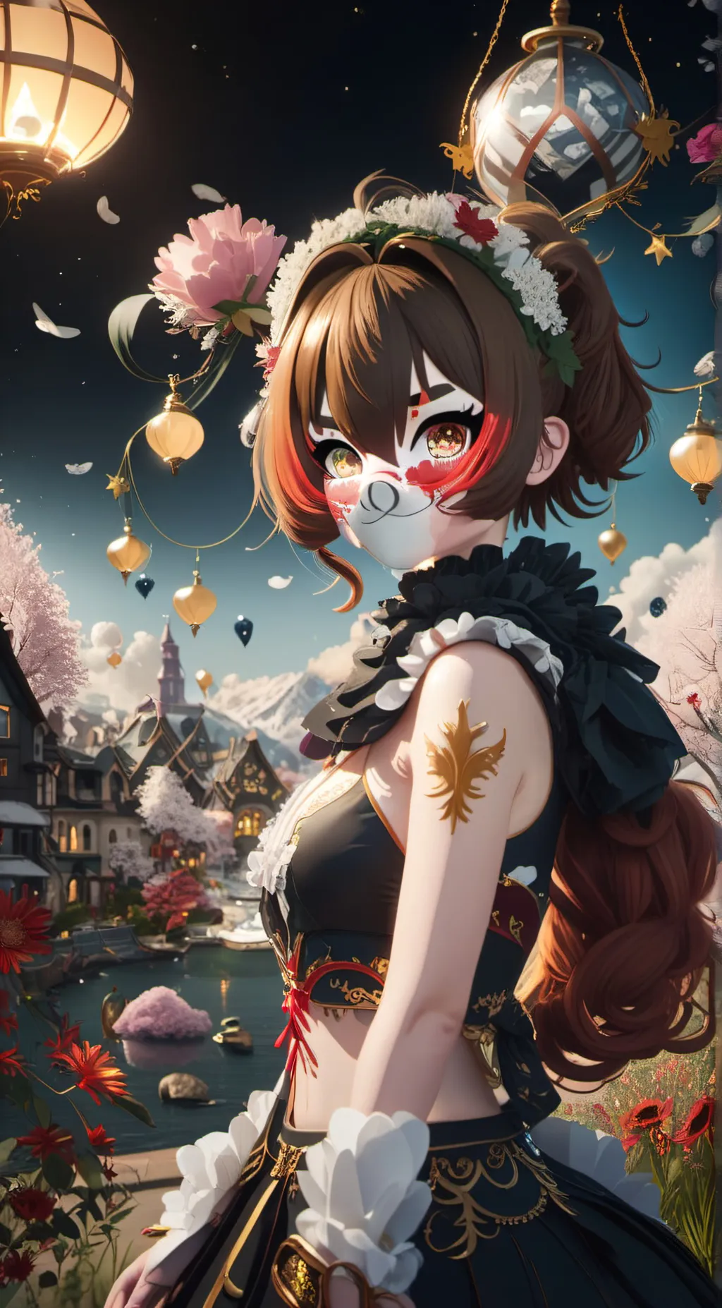 ai character: bubble background