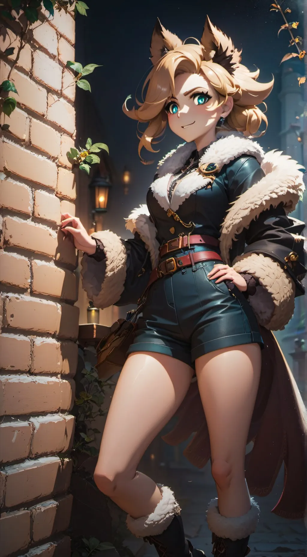 ai character: Violet background