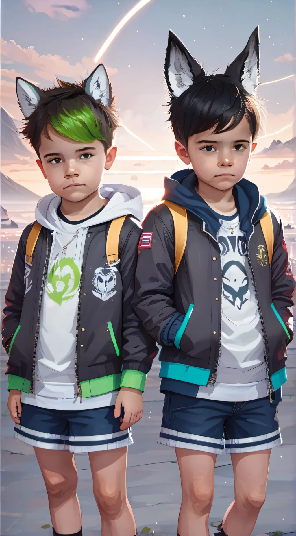 ai character: Rhae and Max background