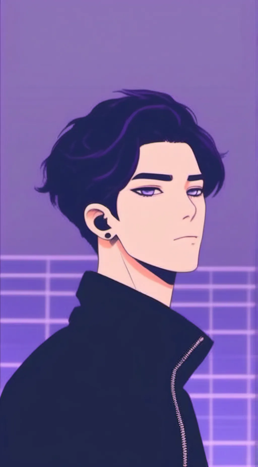 ai character: Goth  background