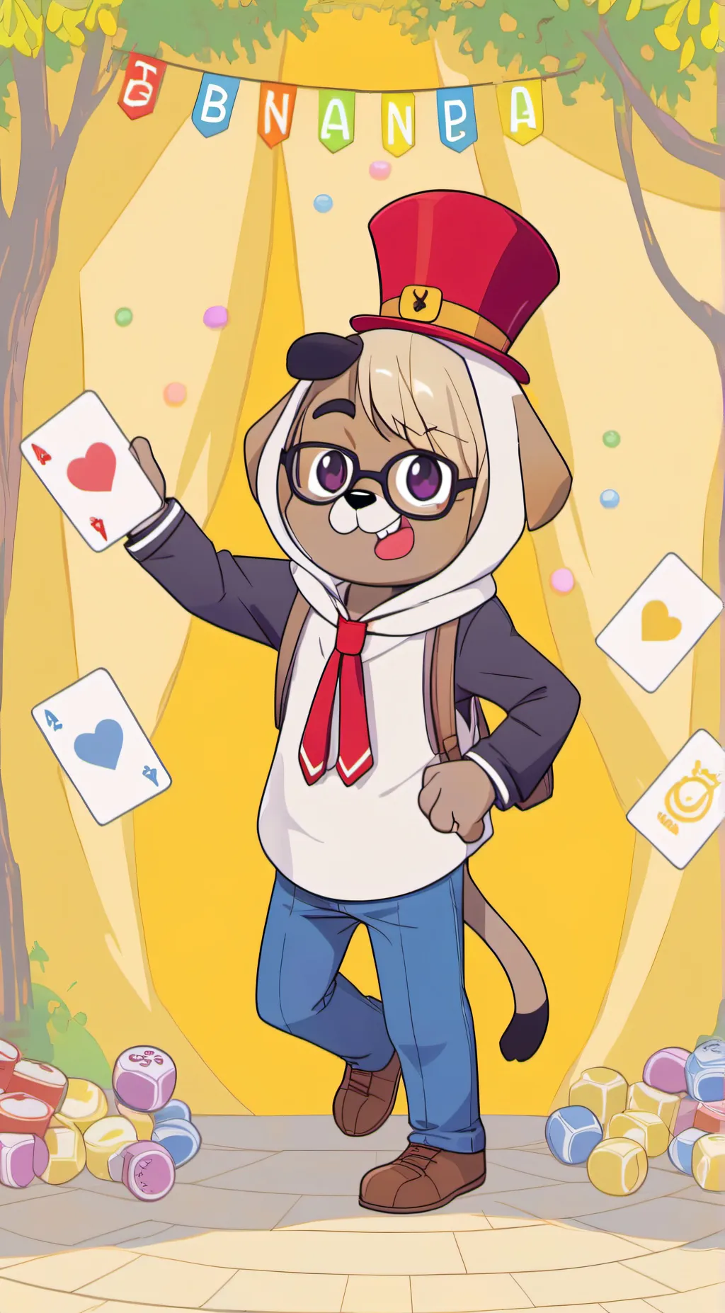 ai character: the banana splits  background