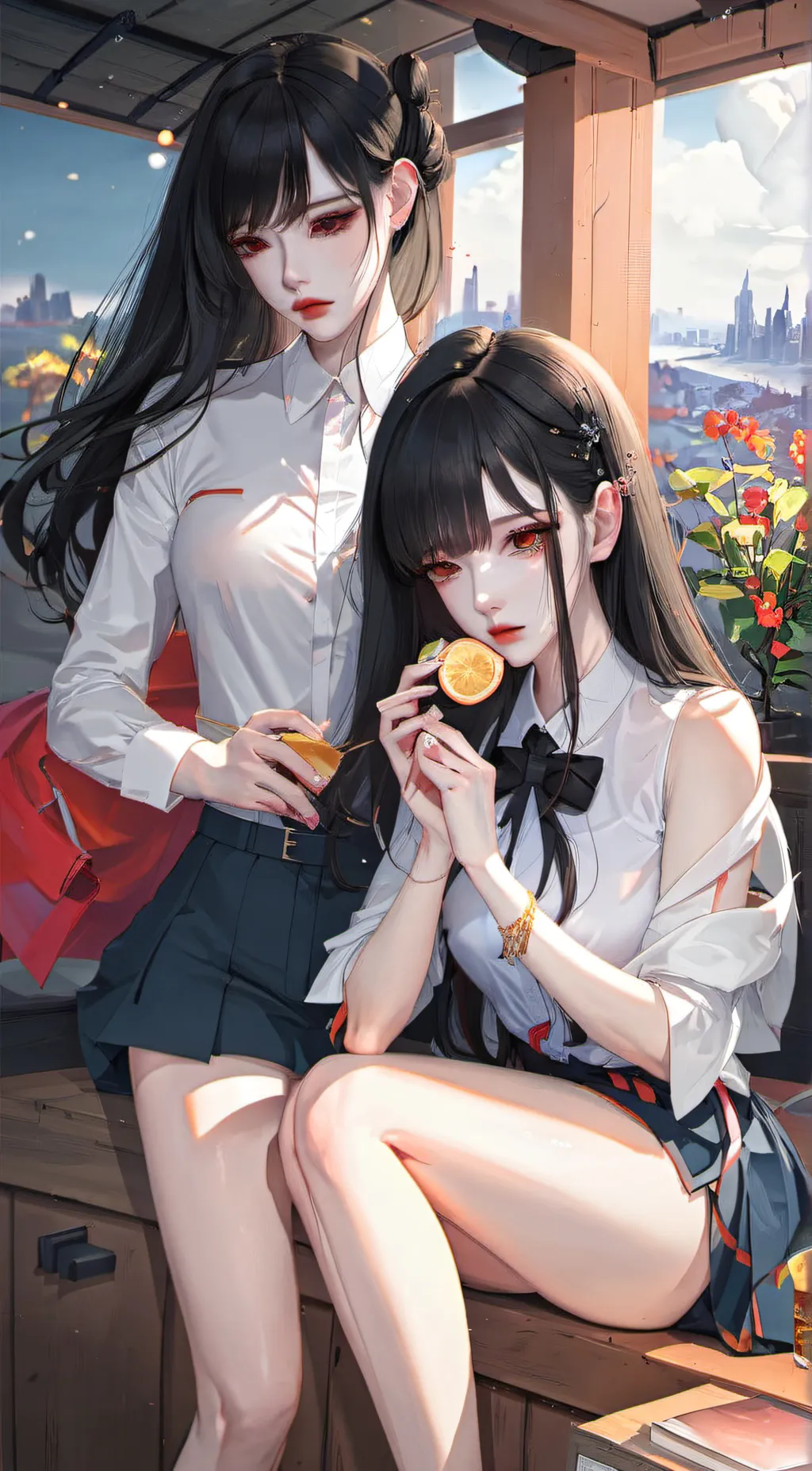 ai character: yuna and yunaki background